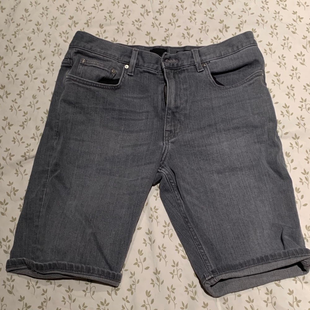 Blackish grey jean shorts